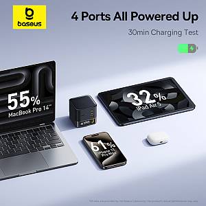 Baseus Charger Desktop 100W 3C+U SUPER GAN Retractable Cable 100W EU