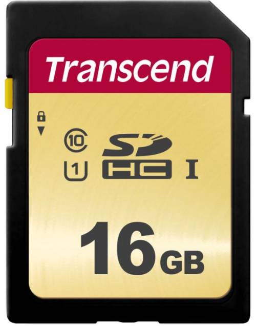 Transcend Memory Card Sd 16GB, Sdhc, Class 10 Uhs-i U1, Up To 95/20 Mb/s, Mlc Nand Flash, 5YW