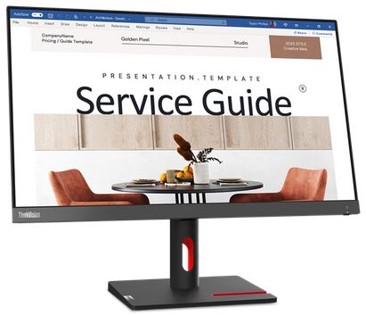 Lenovo Monitor 23.8, E, Thinkvision S24i-30 Business, Ips, Wled, Fhd 1920x1080, Antiglare, 4MS, 100hz, 250cd/m², Vesa, Tilt, Hdmi 1.4, Vga, 3YW, Raven Black