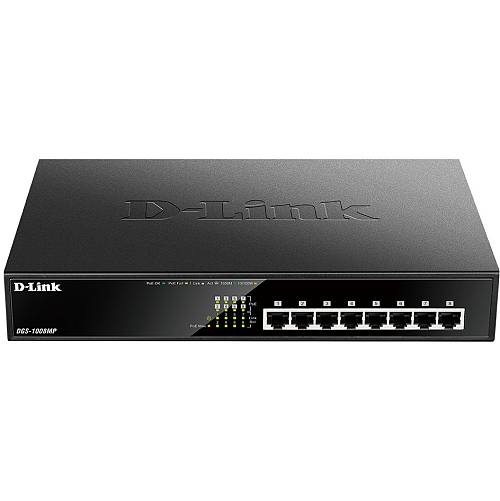8P D-Link DGS-1008MP PoE+
