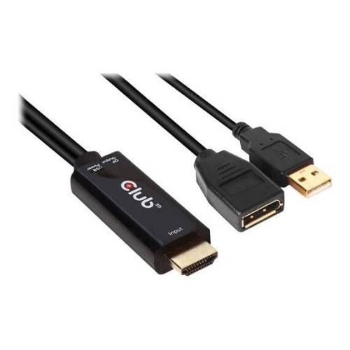 Club3D Adapter HDMI 2.0 > DP 1.2 4K60Hz HDR  aktiv St/Bu retail