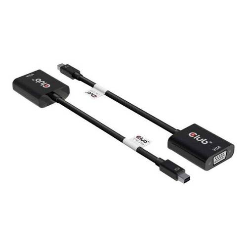 Club3D Adapter MiniDisplayport > VGA aktiv St/Bu black Polybeutel