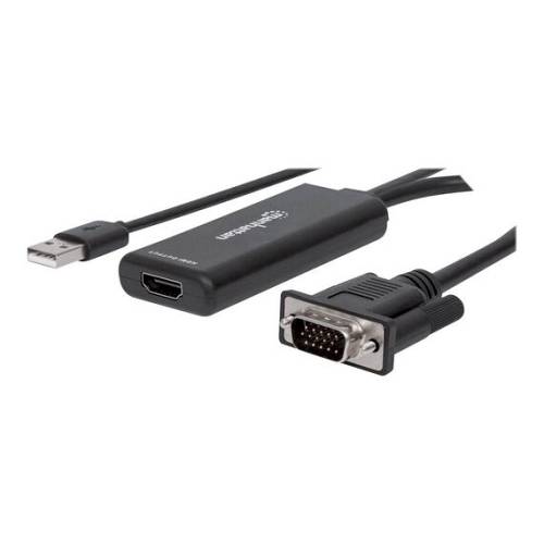 VGA/USB - HDMI, HDMI 1.3, HDCP 1.3, 5VDC / 1A USB, 102 g