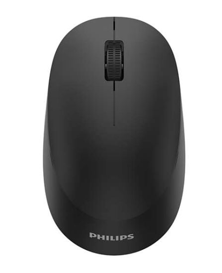 Philips Mouse, 3000 Series Wireless, SPK7307B, 2.4ghz Wireless, Ergonomic Design, 3 Buttons, Intelligent Power Saving, Black