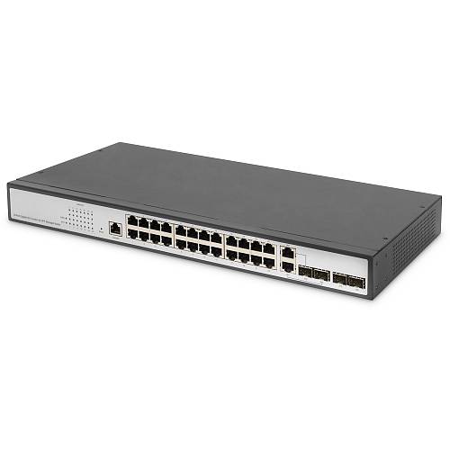 DIGITUS Switch 24-Port Gigabit Managed black