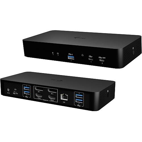 I-TEC Universal Intelligent Dual Display DS 2xHDMI 2xDP 1xGLAN 2xUSB-C Gen2 3xUSB-A Gen2