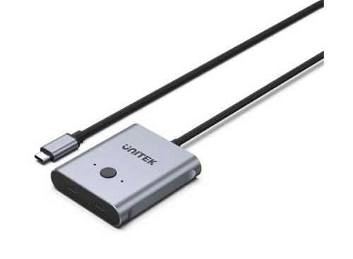 Unitek D1078A 4K USB-C Splitter 1in-2out or Switch 2in-1out Supports 100W PD