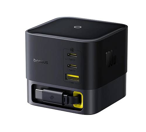 Baseus Charger Desktop 100W 3C+U SUPER GAN Retractable Cable 100W EU