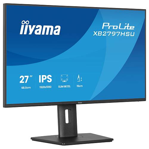 68.6cm/27 (1920x1080) iiyama ProLite XB2797HSU-B1 16:9 IPS 4ms 120Hz HDMI DisplayPort USB VESA Speaker Black