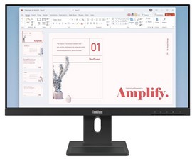 Lenovo Monitor Thinkvision E24-40 Business With Speakers, C, 23.8, Ips, Wled, Fhd 1920x1080, 4MS, 100hz, 250cd/m2, Antiglare, Height Adjustable, Tilt, Swivel, Pivot, Vesa, Hdmi, Dp, Vga, 3YW, Raven Black